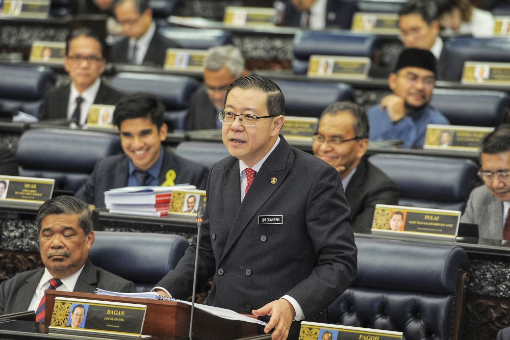 Finance Minister Lim Guan Eng tables Budget 2019 at Parliament in Kuala Lumpur November 2, 2018.u00e2u20acu2022 Picture by Shafwan Zaidon