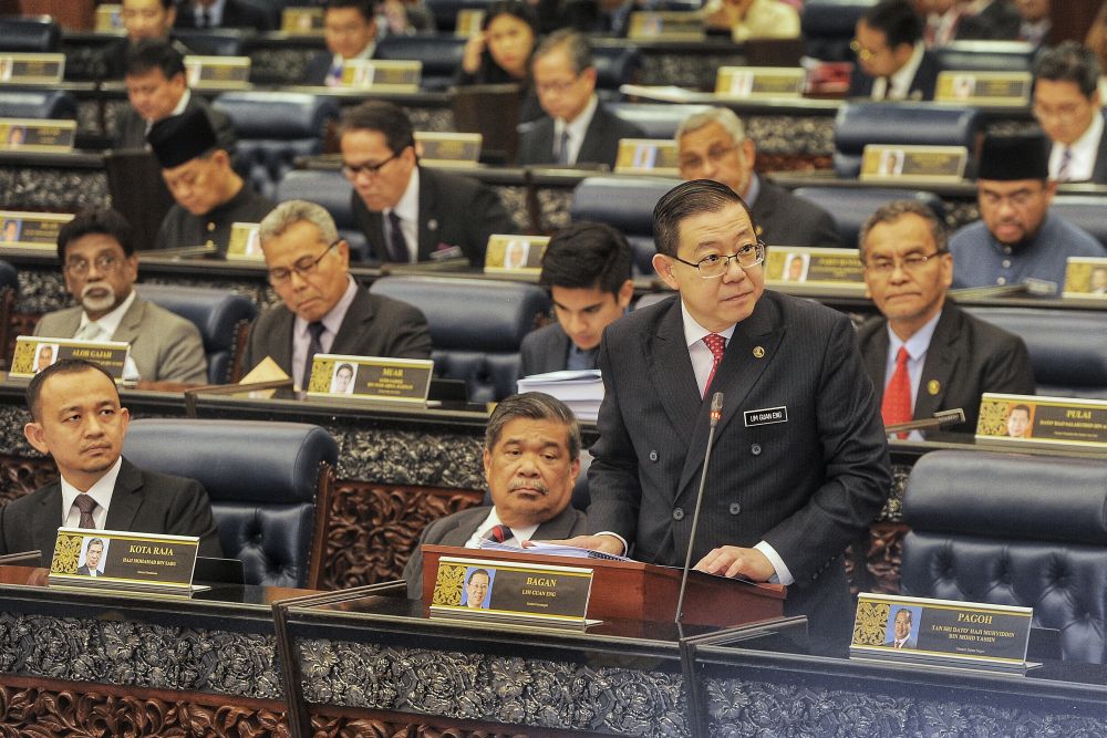Finance Minister Lim Guan Eng tables Budget 2019 at Parliament in Kuala Lumpur November 2, 2018.u00e2u20acu2022 Picture by Shafwan Zaidon