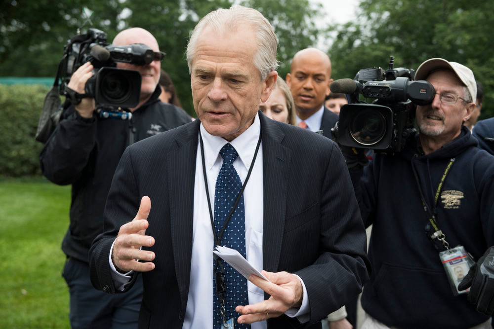 White House Director of Trade Policy Peter Navarro dodges the press after speaking on Fox News in Washington June 4, 2018. u00e2u20acu201d Reuters pic