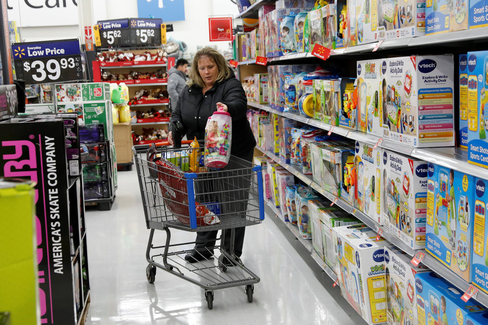 A woman shops at a Walmart in Westbury, New York November 15, 2018. u00e2u20acu201d Reuters pic