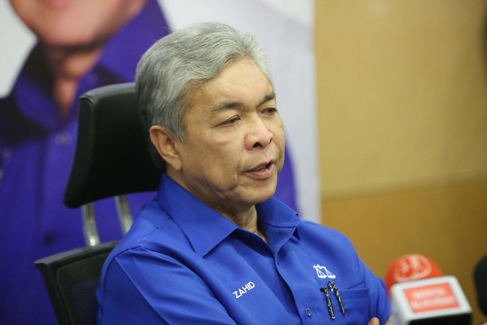 Umno president Datuk Seri Ahmad Zahid Hamidi speaks during a press conference at PWTC, Kuala Lumpur December 2, 2018. u00e2u20acu201d Picture by Azinuddin Ghazali