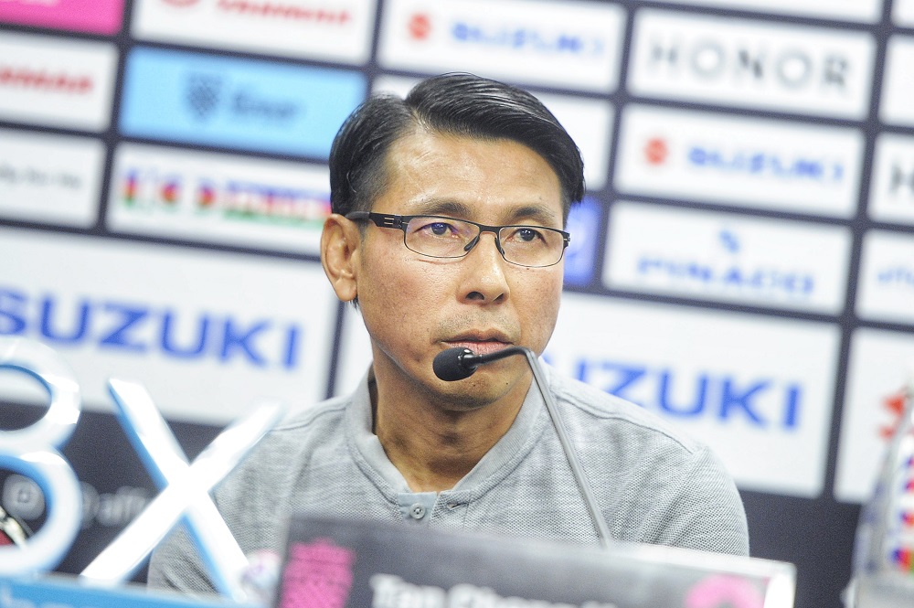 National head coach Tan Cheng Hoe speaks during a press conference in Kuala Lumpur December 10, 2018 u00e2u20acu201d Picture by Shafwan Zaidon