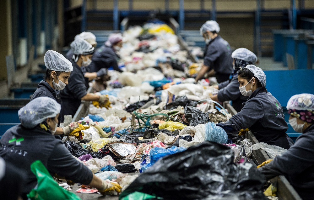 Turkish workers eliminate garbage in the recycling centre in Istanbul on November 14, 2018. u00e2u20acu201d AFP pic