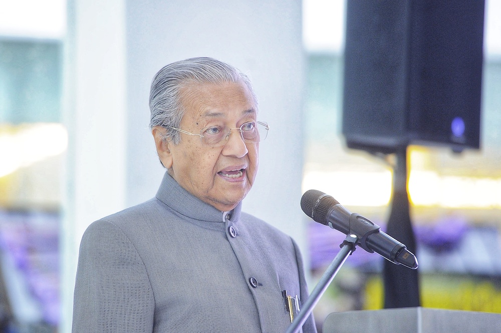 Tun Dr Mahathir Mohamad delivers his speech during the Islamic Arts Museum Malaysiau00e2u20acu2122s 20th anniversary celebrations in Kuala Lumpur December 14, 2018. u00e2u20acu201d Picture by Shafwan Zaidon
