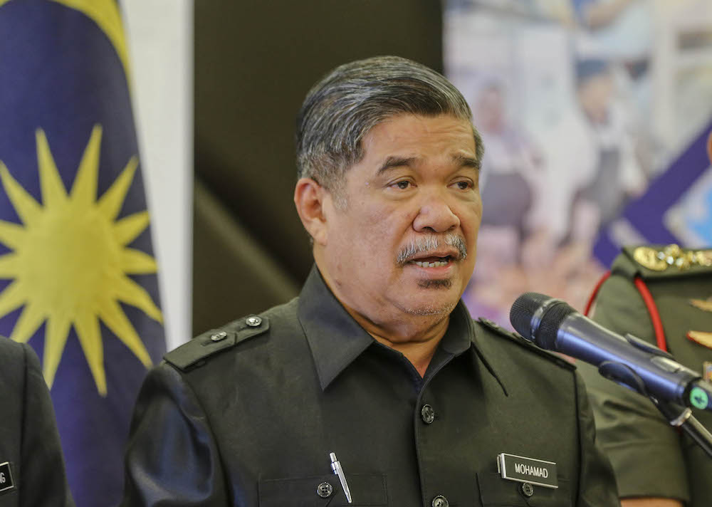Defence Minister Mohamad Sabu speaks to the press at Wisma Perwira ATM in Kuala Lumpur December 23, 2018. u00e2u20acu201d Picture by Firdaus Latif