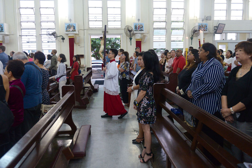 People attend Christmas mass at St John’s Cathedral in Kuala Lumpur December 25, 2018. — Picture by Mukhriz Hazim