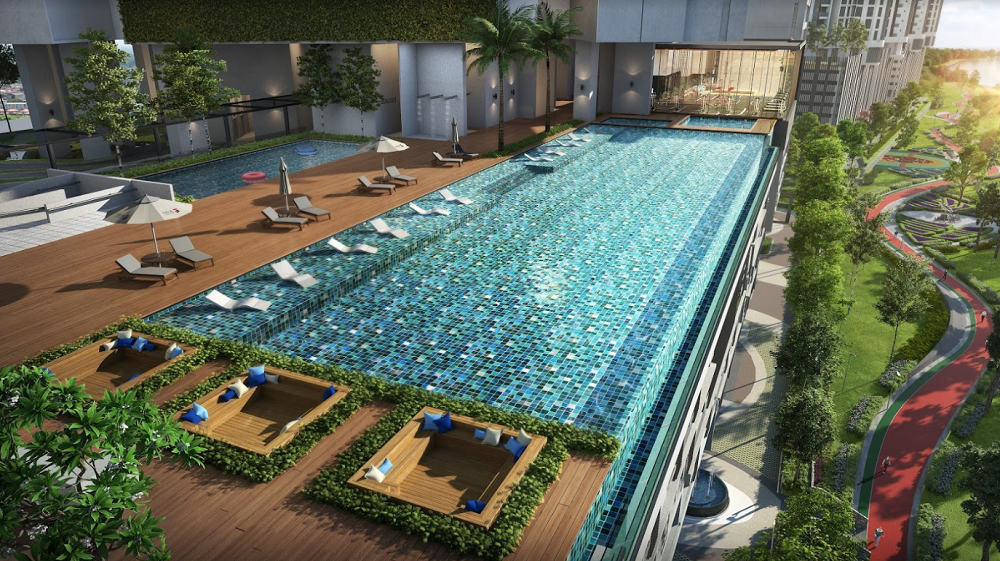 Swim your laps while enjoying the view.