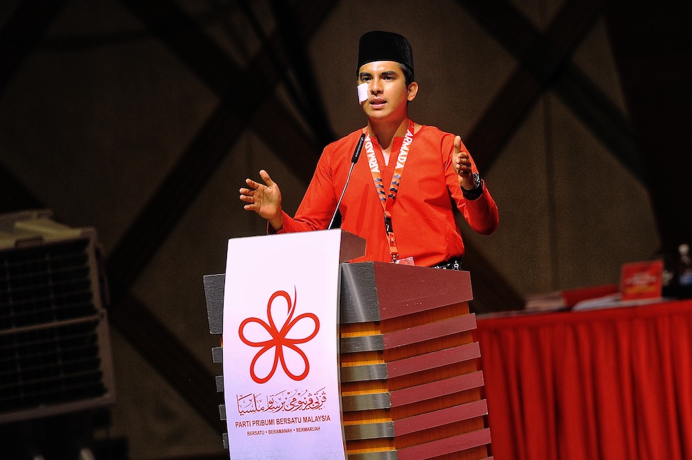 Parti Pribumi Bersatu Malaysia Armada chief Syed Saddiq speaks at the partyu00e2u20acu2122s second annual grand meeting in Putrajaya December 30,2018. u00e2u20acu201d Picture by Shafwan Zaidon