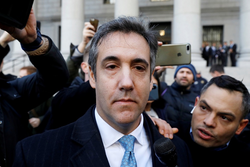 US President Donald Trump's former lawyer Michael Cohen exits Federal Court after entering a guilty plea in Manhattan, New York City, November 29, 2018. u00e2u20acu201d Reuters pic