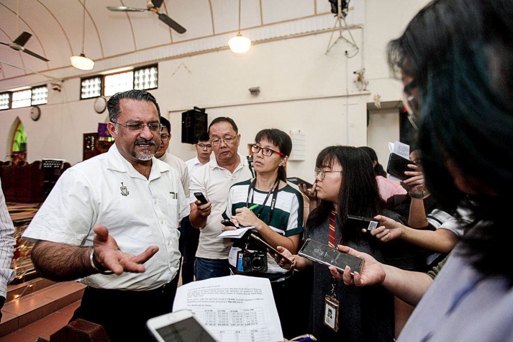 Jagdeep Singh Deo speaks to reporters at the St Paulu00e2u20acu2122s Church in George Town December 20, 2018. u00e2u20acu2022 Picture by Sayuti Zainudin
