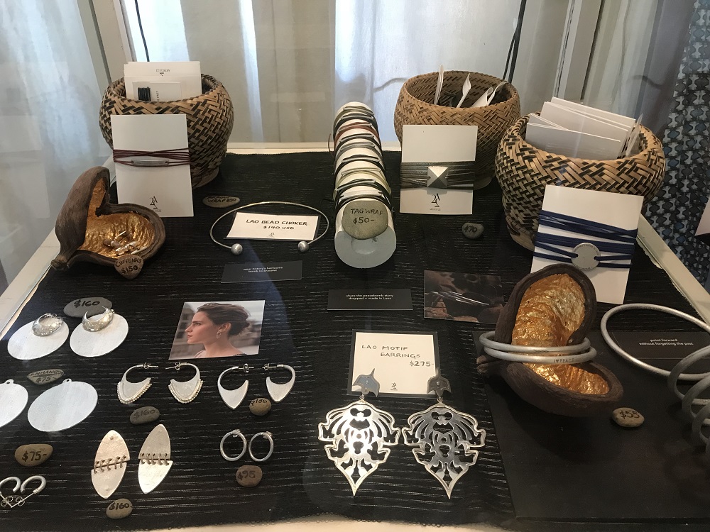 Jewellery, branded u00e2u20acu02dcArticle22u00e2u20acu2122, made from bomb shrapnel are displayed in a store in Luang Prabang, Laos October 16, 2018. u00e2u20acu201d Thomson Reuters Foundation pic