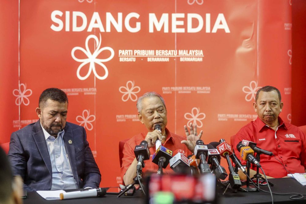 Tan Sri Muhyiddin Yassin speaks during a press conference at the Parti Pribumi Malaysia Bersatu headquarters in Petaling Jaya December 11, 2018. u00e2u20acu2022 Picture by Firdaus Latif