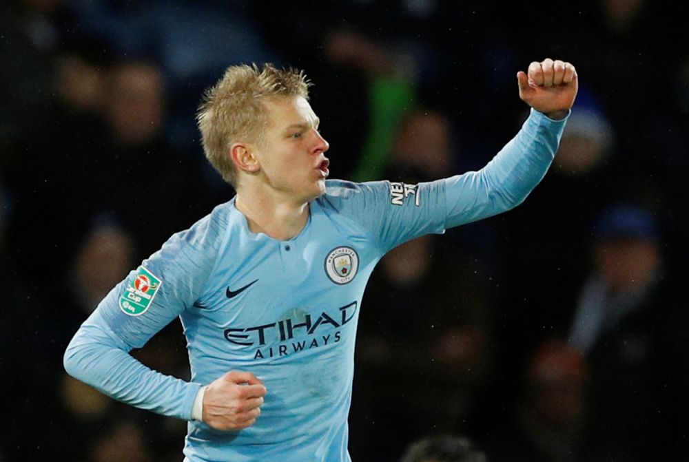 Manchester City's Oleksandr Zinchenko celebrates after scoring the winning penalty during the shootout, December 18, 2018. u00e2u20acu2022 Reuters pic