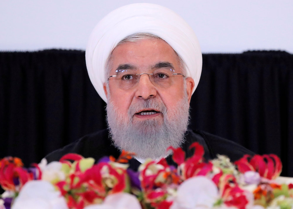 Iranian President Hassan Rouhani speaks on the sidelines of the United Nations General Assembly in New York, US, September 26, 2018. u00e2u20acu201d Reuters picnn