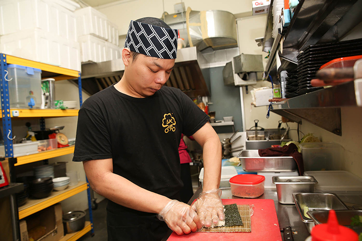 Song Kuek, one of the owners, trained in Sushi Kitchen many years before he moved here