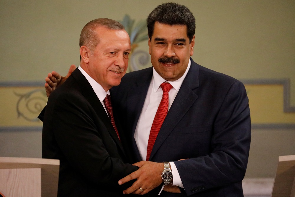 Turkish President Recep Tayyip Erdogan and Venezuela's President Nicolas Maduro attend a news conference after an agreement-signing ceremony between Turkey and Venezuela at Miraflores Palace in Caracas, December 3, 2018. u00e2u20acu201d Reuters pic
