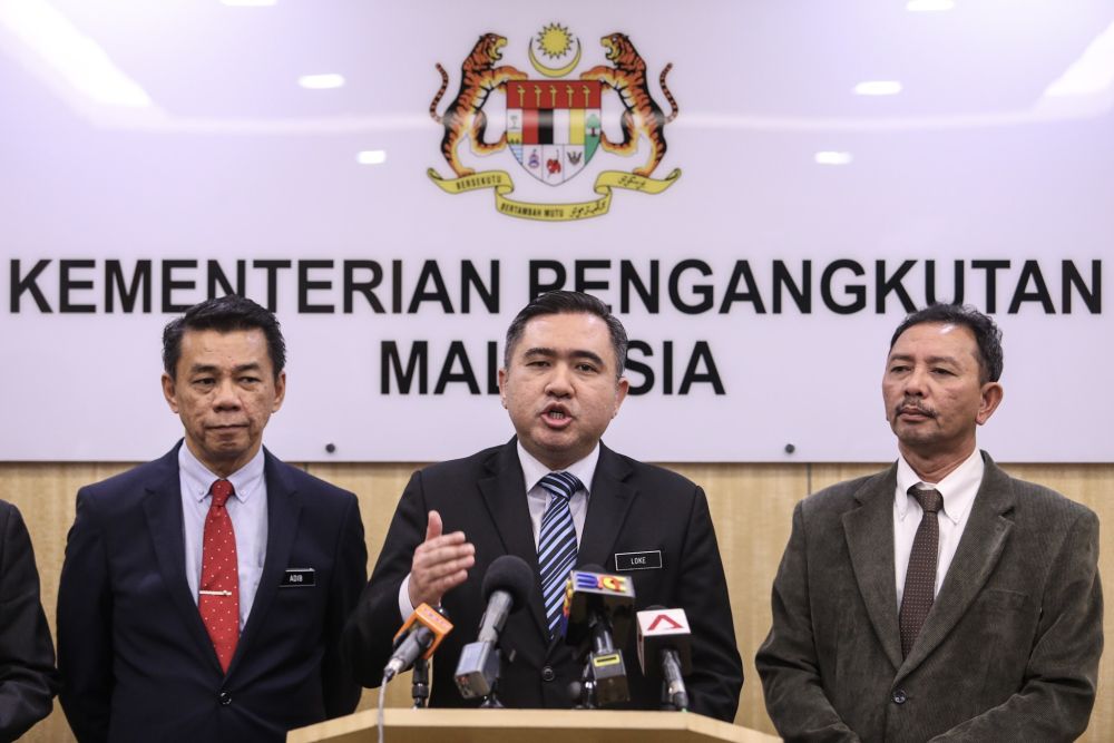 Transport Minister Anthony Loke speaks during a press conference in Putrajaya December 4, 2018. u00e2u20acu201d Picture by Hari Anggara