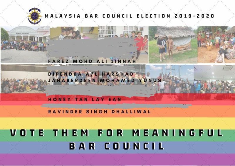 The 'rainbow' poster with names blanked out for those whose consent for this news report had yet to be obtained. ― Picture taken from social media