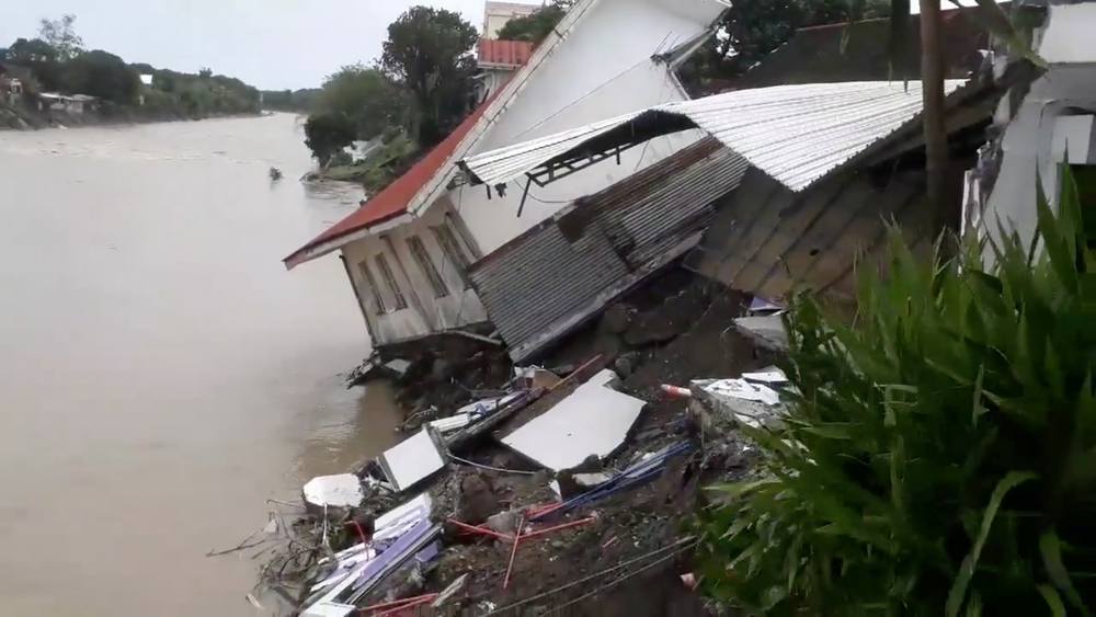 A destroyed house is seen after a tropical depression descended upon Daet, Camarines Norte, the Philippines, December 30, 2018, in this still image taken from a video obtained from social media. u00e2u20acu201d Reuters pic