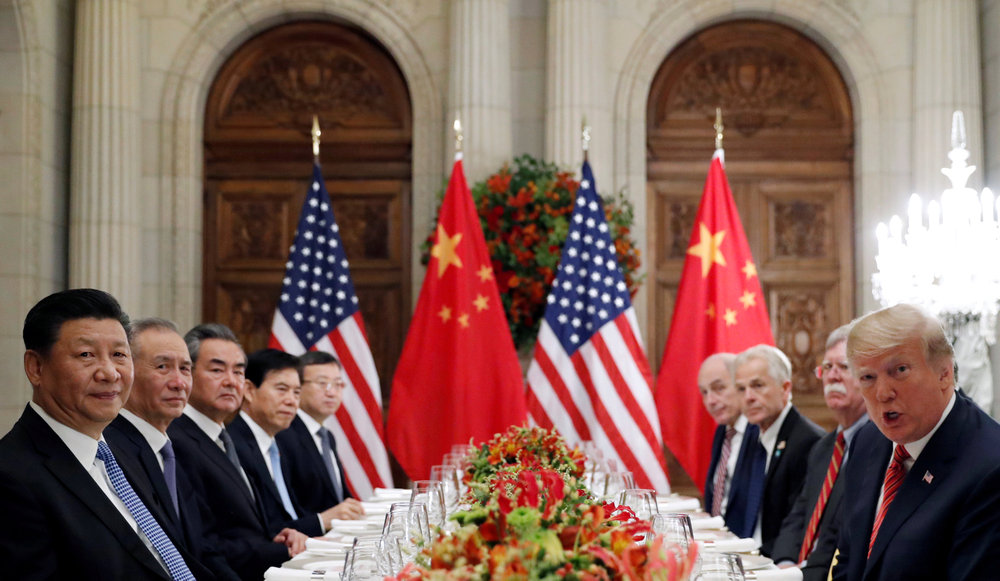 US President Donald Trump (right) and Chinese President Xi Jinping (left) attend a working dinner after the G20 leaders summit in Buenos Aires December 1, 2018. u00e2u20acu201d Reuters pic