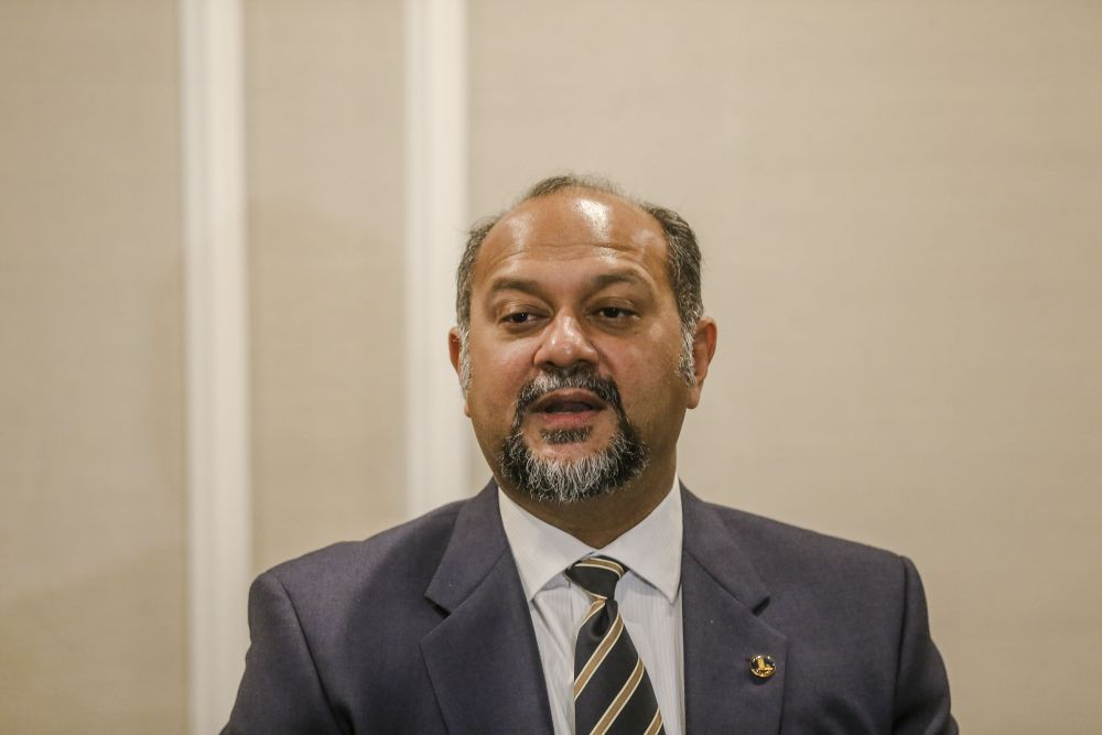 Communications and Multimedia Minister Gobind Singh Deo speaks during a press conference in Kuala Lumpur December 3, 2018. u00e2u20acu2022 Picture by Firdaus Latif