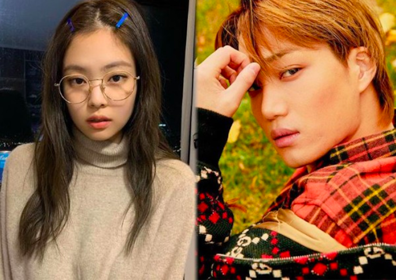 Combination photo of Black Pink's Jennie and EXO's Kai. u00e2u20acu201d Picture courtesy of Instagram 