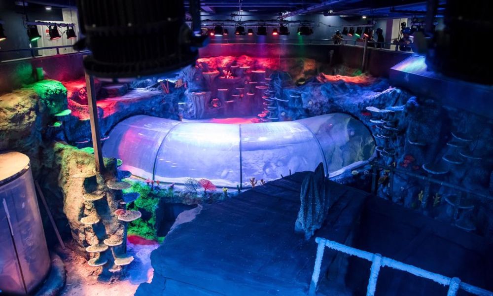 The fully built ocean tank in Sea Life Malaysia that is prepared to be filled with 400,000-gallons of water. — Picture courtesy of Legoland Malaysia