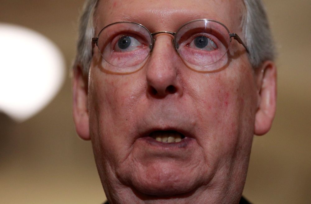 US Senate Majority Leader Mitch McConnell speaks to reporters in Washington December 11, 2018. u00e2u20acu201d Reuters pic 