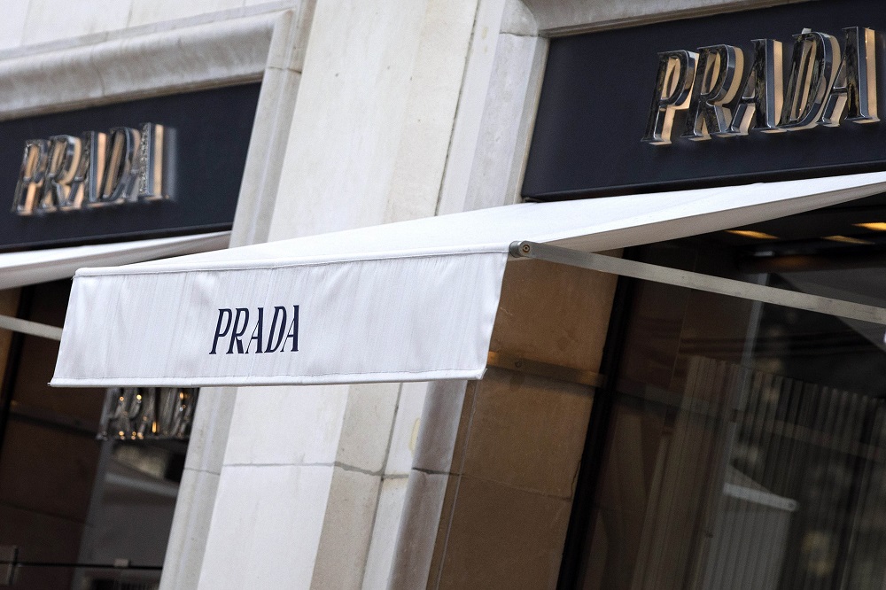 The Prada store name is pictured above the facade of a shop in Paris December 26, 2012. u00e2u20acu201d AFP pic