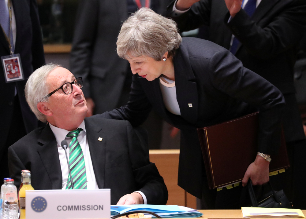 British Prime Minister Theresa May and European Commission President Jean-Claude Juncker take part in a European Union leaders summit in Brussels December 13, 2018. u00e2u20acu201d Reuters pic