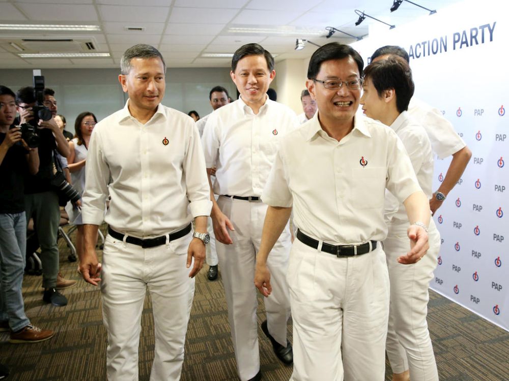 Singapore Finance Minister Heng Swee Keat (right) was appointed as the Peopleu00e2u20acu2122s Action Party first assistant secretary-general in November and is expected to take over the reins of the party from Prime Minister Lee Hsien Loong. u00e2u20acu201d Today pic