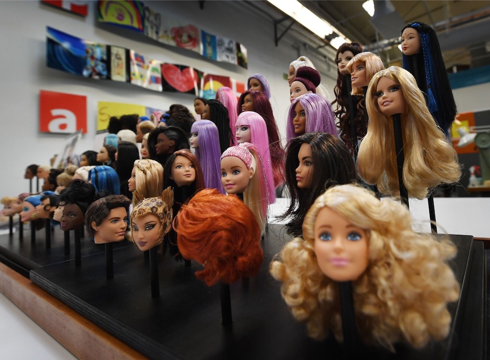 Barbie doll prototypes are displayed at a workshop in the Mattel design centre as the iconic doll turns 60, in El Segundo December 7, 2018. — AFP pic