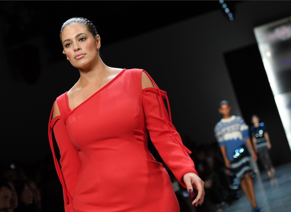 In this file photo taken on February 11, 2018 model Ashley Graham walks the runway for Prabal Gurung during New York Fashion Week. u00e2u20acu201d AFP pic
