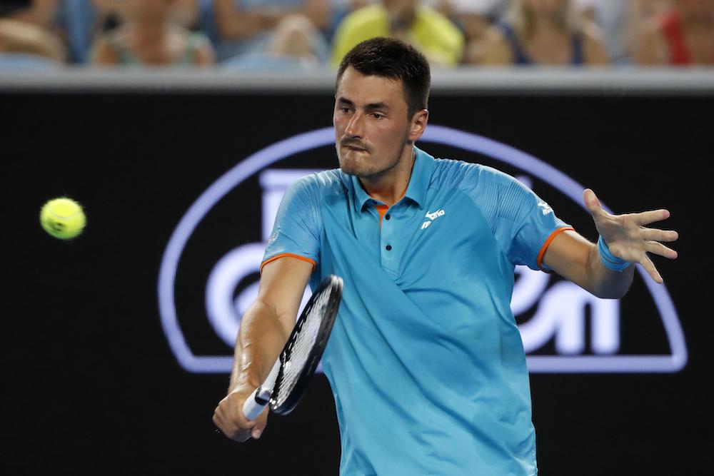 Australiau00e2u20acu2122s Bernard Tomic in action during the match against Croatiau00e2u20acu2122s Marin Cilic in Melbourne January 14, 2019. u00e2u20acu201d Reuters pic 