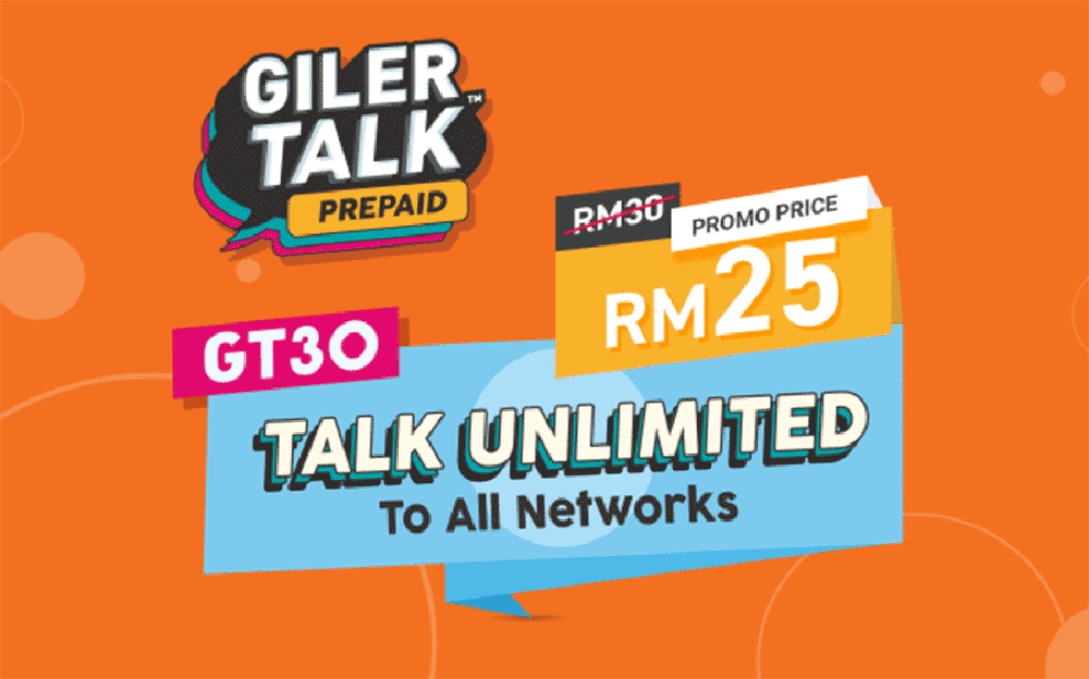 U Mobile has introduced a new GilerTalk GT30 prepaid plan. u00e2u20acu201d Picture by U Mobile via SoyaCincau