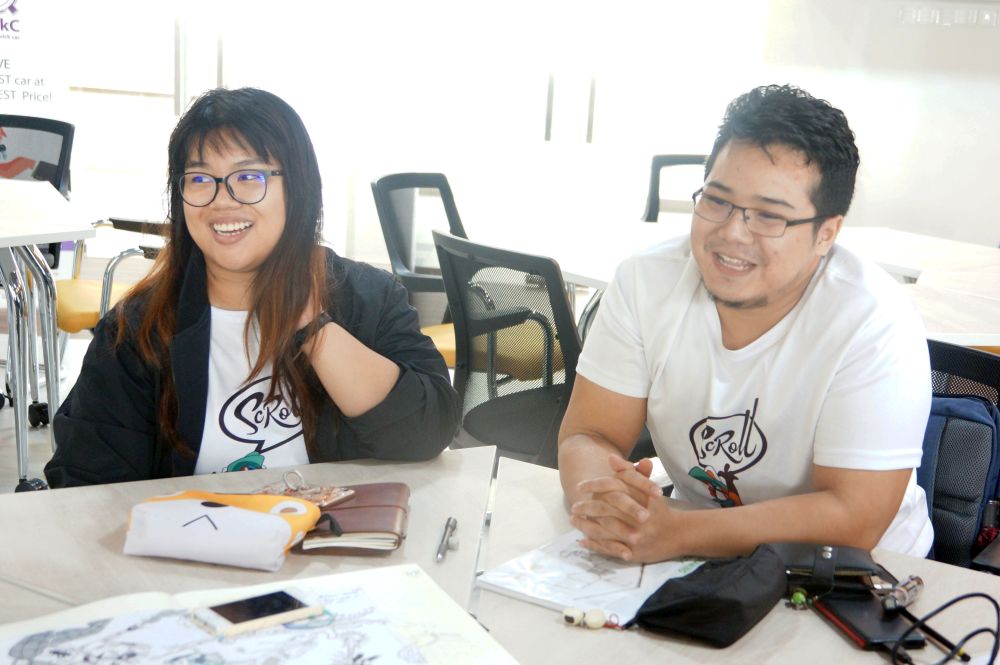 Nurfarah Hannah Mohd Fuad and Nazrin Khazin are ex-committee members who continue to stay active in club activities. u00e2u20acu201d Picture courtesy of Comination Club