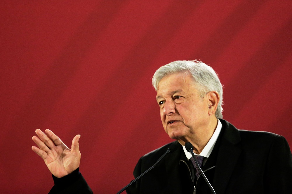 Mexicou00e2u20acu2122s President Andres Manuel Lopez Obrador gestures during a news conference at National Palace in Mexico City December 26, 2018. u00e2u20acu201d Reuters pic