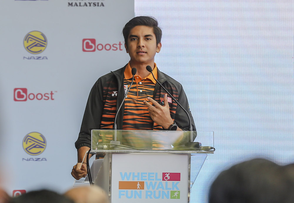 Youth and Sports Minister Syed Saddiq Syed Abdul Rahman speaks at the International Day of Persons with Disabilities in Kuala Lumpur January 13, 2019. u00e2u20acu201d Picture by Firdaus Latif