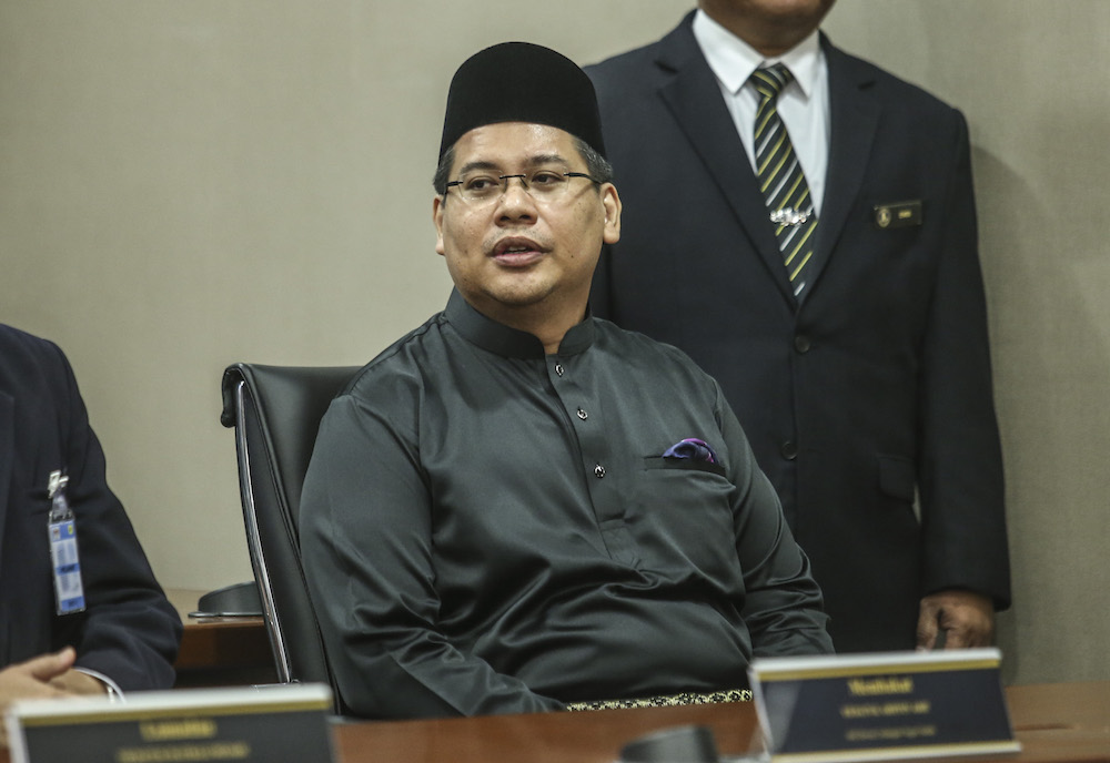 Yamani Hafez Musa is seen during his swearing-in ceremony as an MP in Parliament January 7, 2019. u00e2u20acu201d Picture by Firdaus Latif