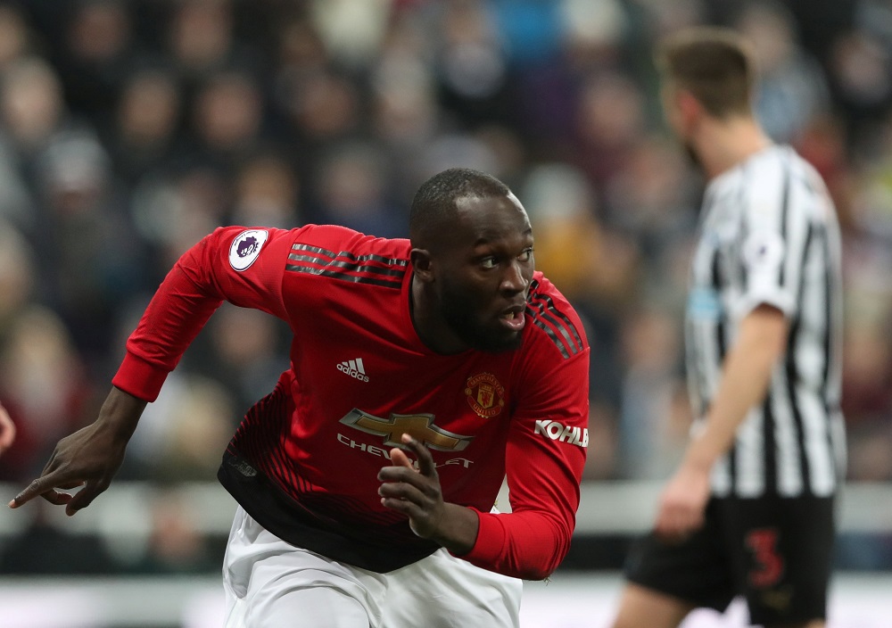Manchester United's Romelu Lukaku celebrates scoring their first goal against Newscastle United at St Jamesu00e2u20acu2122 Park in Newcastle January 2, 2019. u00e2u20acu201d Reuters pic
