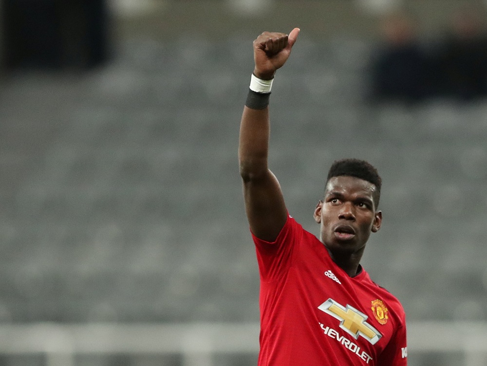Manchester United's Paul Pogba celebrates at the end of the match at St James' Park in Newcastle January 2, 2019. u00e2u20acu201d Reuters pic