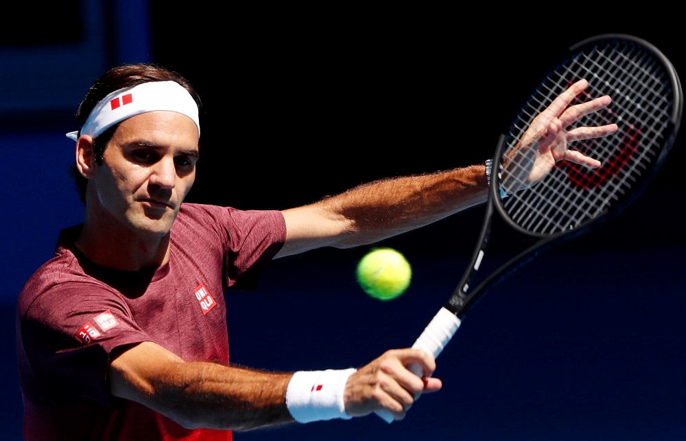 Defending champion Roger Federer of Switzerland at practice in Melbourne January 13, 2019. u00e2u20acu201d Reuters pic