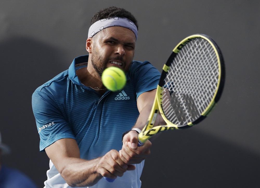 Jo-Wilfried Tsonga in action during the match against Martin Klizan in Melbourne January 15, 2019. u00e2u20acu201d Reuters pic