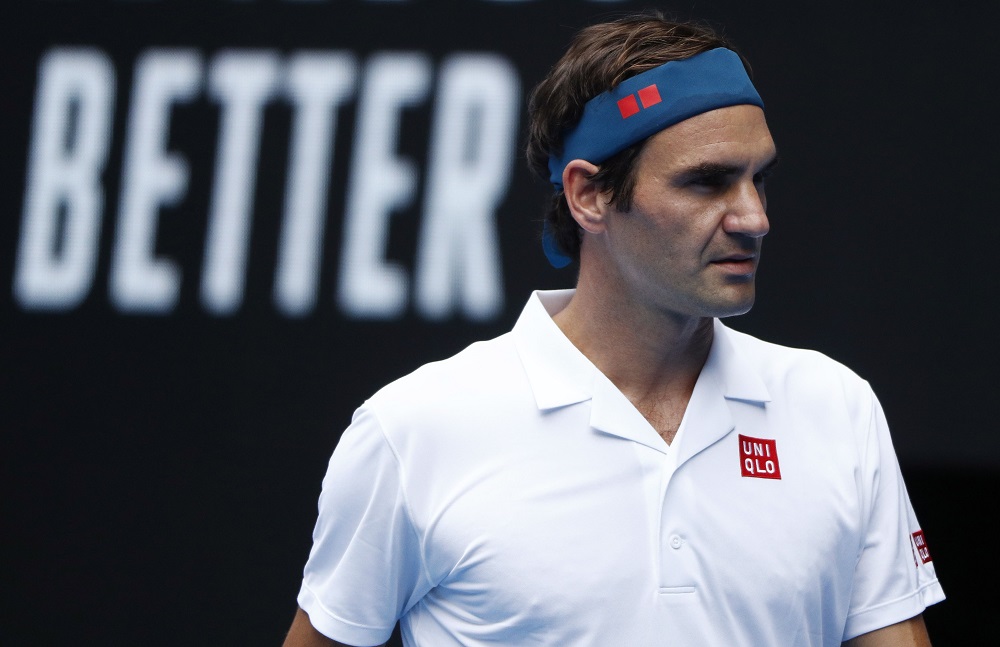 Roger Federer reacts during the match against Dan Evans in Melbourne January 16, 2019. u00e2u20acu201d Reuters pic 