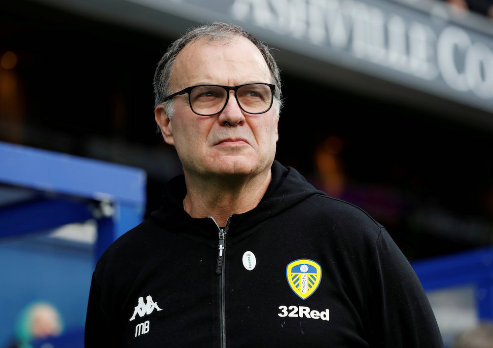 Leeds manager Marcelo Bielsa is seen before the FA Cup third round match against Queens Park Rangers at Loftus Road in London January 6, 2019. u00e2u20acu201d Action Images pic via Reuters