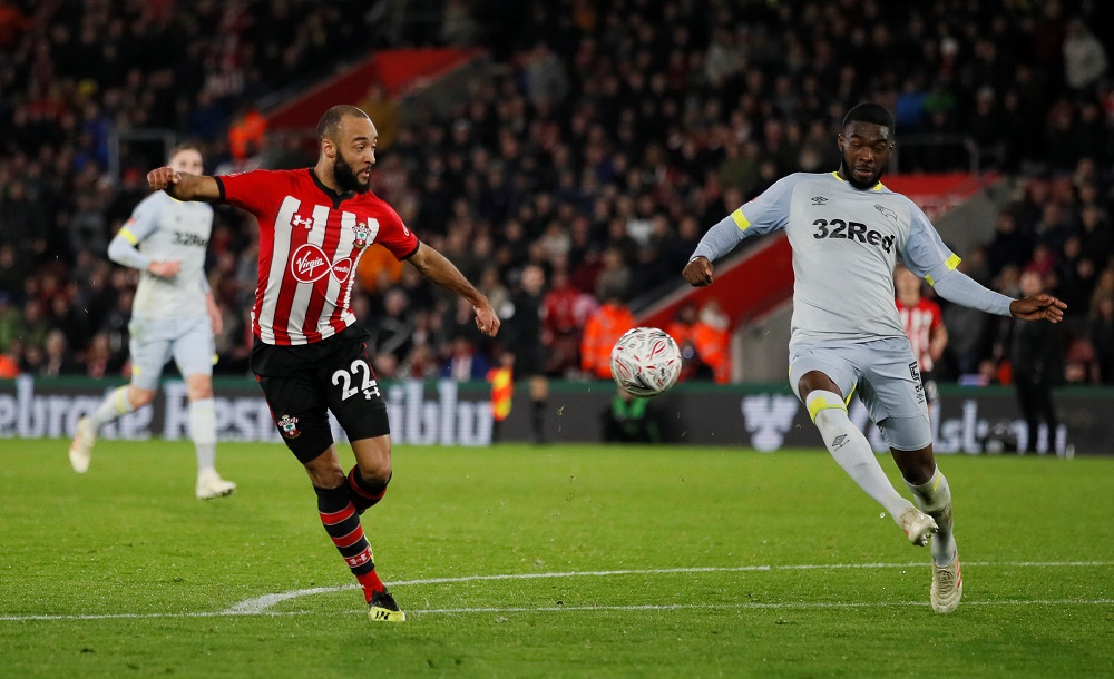 Southampton's Nathan Redmond scores their second goal at the St Mary's Stadium in Southampton January 16, 2019. u00e2u20acu201d Reuters pic