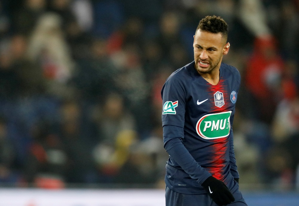 Paris St Germain's Neymar during the match against RC Strasbourg at the Parc des Princes stadium in Paris January 23, 2019. u00e2u20acu201d Reuters pic