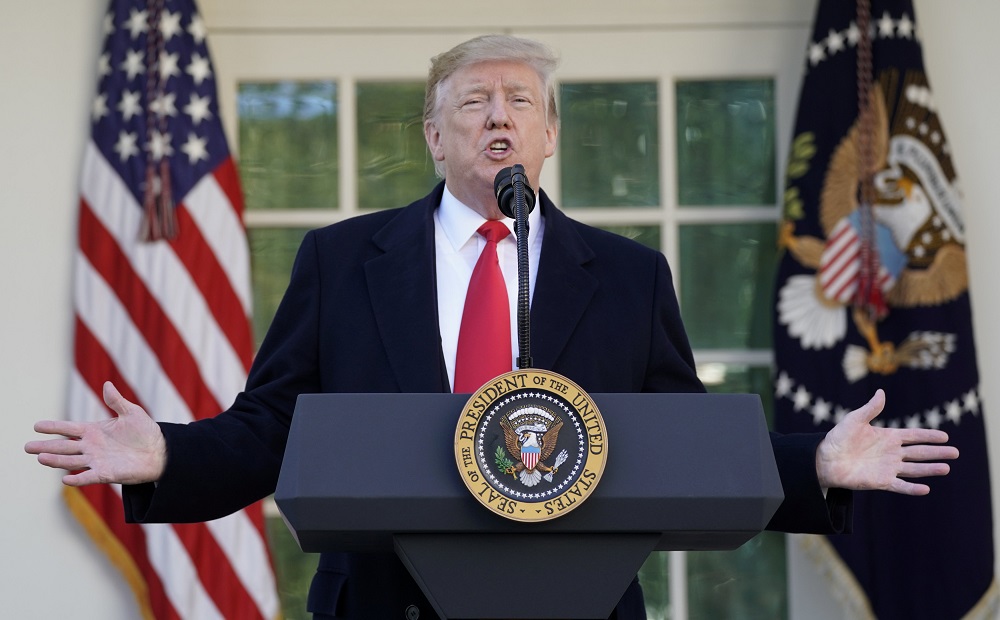 US President Donald Trump announces a deal to end the partial government shutdown as he speaks in the Rose Garden of the White House in Washington January 25, 2019. u00e2u20acu201d Reuters pic