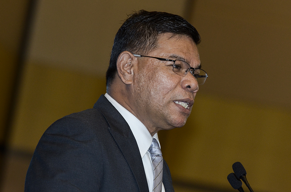 Domestic Trade and Consumer Affairs Minister Datuk Saifuddin Nasution Ismail at a press conference in Putrajaya January 7, 2019. u00e2u20acu201d Picture by Miera Zulyana