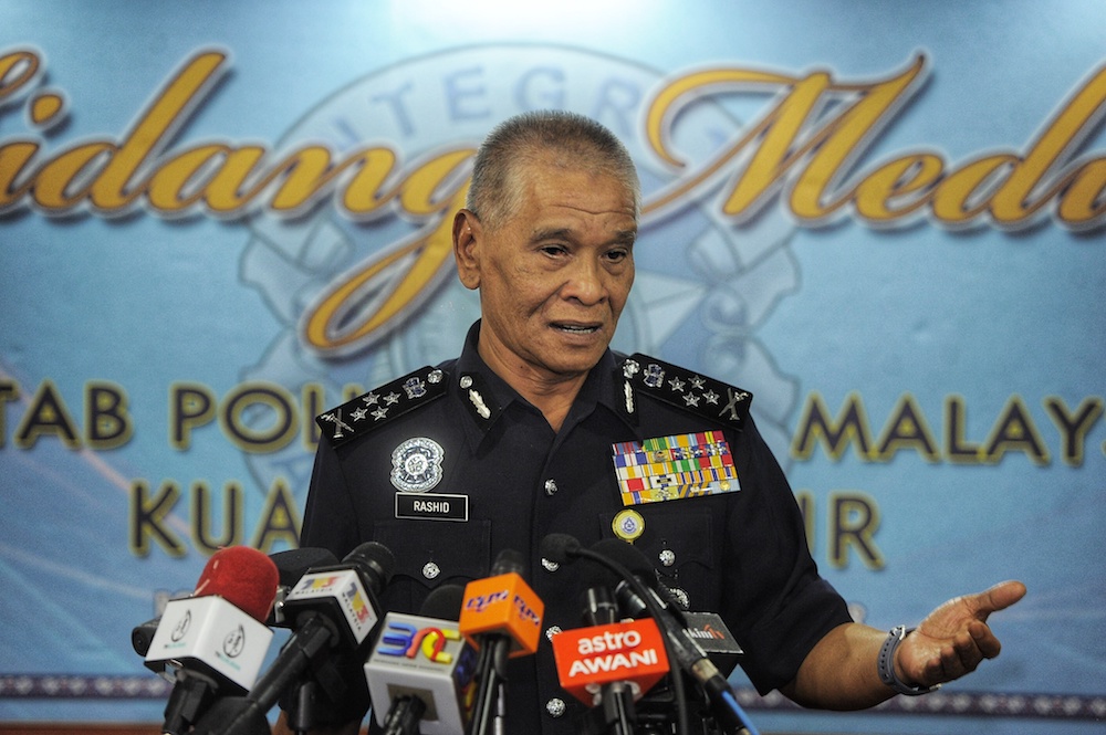 Deputy Inspector-General of Police, Tan Sri Noor Rashid Ibrahim, speaks to reporters after the u00e2u20acu02dcChild abuse cases are increasing: Is the law less effective?u00e2u20acu2122 forum in Kuala Lumpur January 10, 2019. u00e2u20acu201d Picture by Shafwan Zaidon